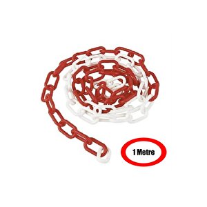 Lorexlr-1031 Plastik Trafik Zinciri-6cm-1m Kırmızı-beyaz