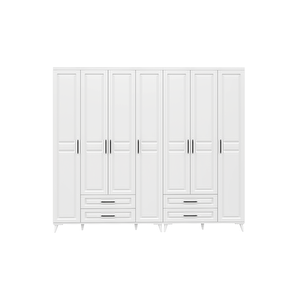Komple Mdf Gözde 7 Kapaklı Beyaz Gardırop