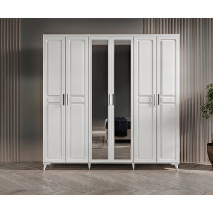 Komple Mdf Sport 6 Kapaklı Beyaz Yatak Odası Takımı
