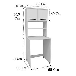 Üst Dolaplı Çok Amaçlı Çamaşır Makinesi Dolabı Beyaz