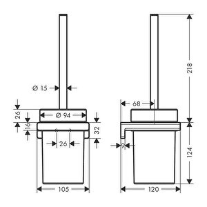 Hansgrohe Addstoris Tuvalet Fırçası - 41752140