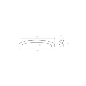 Rose 28 Cm Çekme/sürgü Kol - Pph9570 0280 Rs