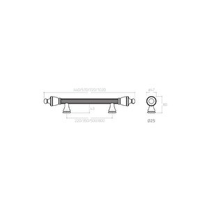 Altın 22 Cm Çekme/sürgü Kol - Pph9656 0220 Gl-gl-gl
