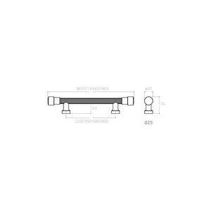 Altın 22 Cm Çekme/sürgü Kol - Pph9691 0220 Gl-gl-gl