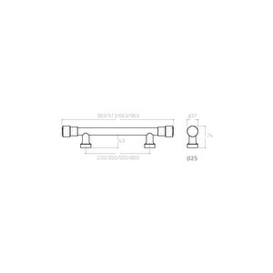 Saten 22 Cm Çekme/sürgü Kol - Pph9690 0220 Nb-nb-nb