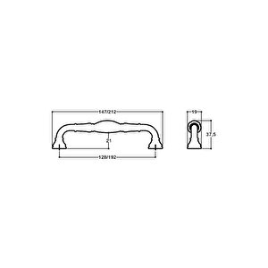 Antik Gümüş Rengi 128 Mm Klasik Kulp - Ssy4477 0128 Osm