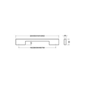 Krom Renkli 288 Mm Klasik Kulp - Ssy7327 0288 Cr