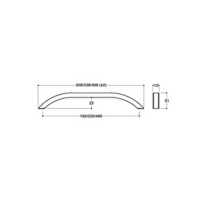 Krom-saten Rengi 192 Mm Modern Kulp - Ssy8161 0192 Cr-nb
