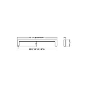 Saten Rengi 320 Mm Modern Kulp - Ssy7938 0320 Nb