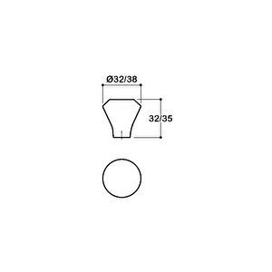 Siyah Renkli 32 Mm Tek Delikli Kulp - Ssy1945 0032 Al6