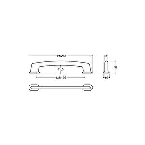 Rose Rengi 128 Mm Modern Kulp - Ssy4245 0128 Rs