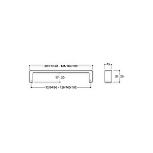 Siyah Renkli 128 Mm Modern Kulp - Ssy6250 0128 Al6
