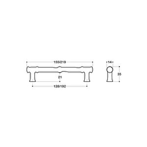 Siyah Renkli 128 Mm Klasik Kulp - Ssy4227 0128 Al6