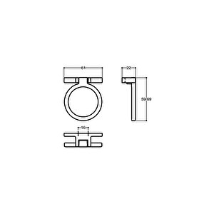 Kahverengi 50 Mm Sallantılı Kulp - Ssy4627 0050 Al13-al13