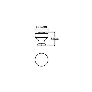 Altın Rengi 32 Mm Tek Delikli Kulp - Ssy1935 0032 Gl