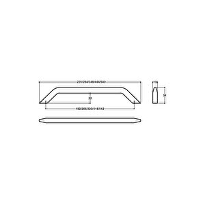 Siyah Renkli 192 Mm Modern Kulp - Ssy8672 0192 Al6