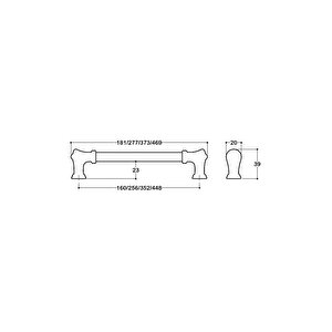 Krom Renkli 256 Mm Modern Kulp - Ssy4615 0256 Cr-cr