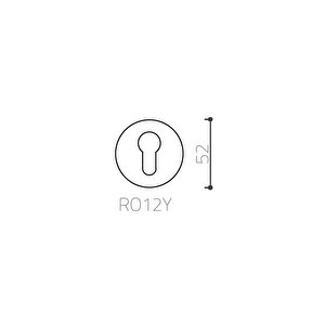 Silindir Anahtarlı Rozet Füme - Rro12y Bbn