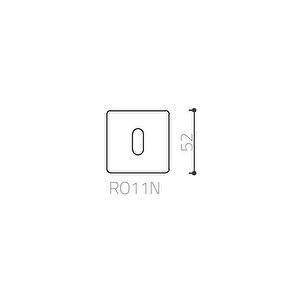Normal Anahtarlı Rozet Krom - Rro11n Cr