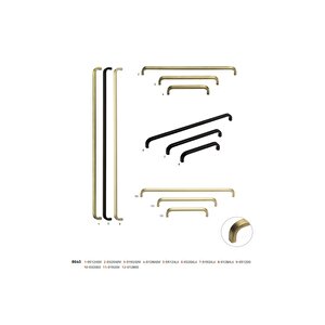 512 Mm Siyah Renkli Modern Kulp - Ssy8640 0512 Al6