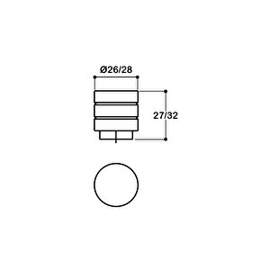 26 Mm Siyah Renkli Tek Delikli Kulp - Ssy1474 0026 Al6