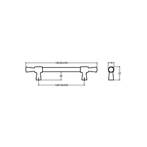 Altın Rengi 128 Mm Klasik Kulp - Ssy4690 0128 Gl-gl