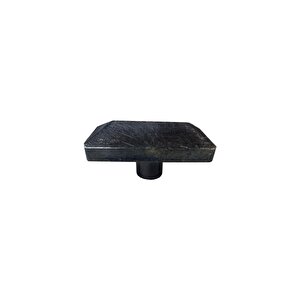 Çap 25mm X 50mm Si̇yah Düğme Kulp / Doğal Taş