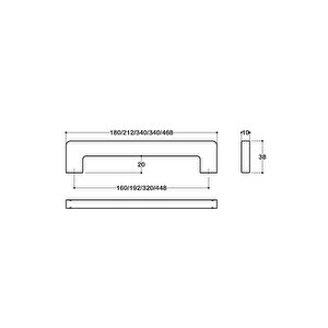 Füme Rengi 320 Mm Klasik Kulp - Ssy7842 0320 Bbn