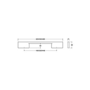 Siyah Renkli 160 Mm Modern Kulp - Ssy8570 0160 Al6