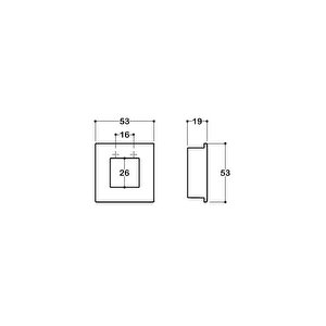 16 Mm Krom Renkli Gömme Kulp - Ssy7483 0016 Cr