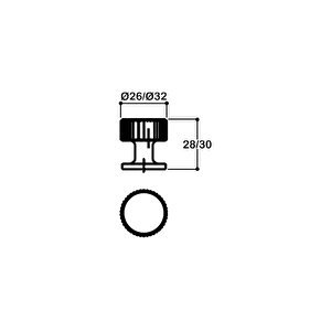 Siyah Renkli 26 Mm Tek Delikli Kulp - Ssy1975 0026 Al6