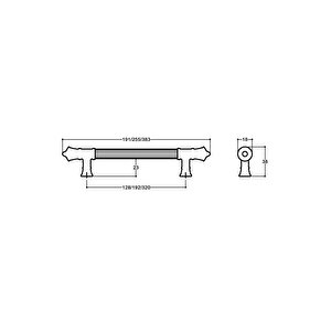 Antik Gümüş Rengi 192 Mm Klasik Kulp - Ssy4675 0192 Osm-osm