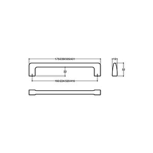 Altın Rengi 224 Mm Modern Kulp - Ssy6518 0224 Gl