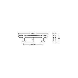 Antik Rengi 96 Mm Modern Kulp - Ssy4482 0096 Abm