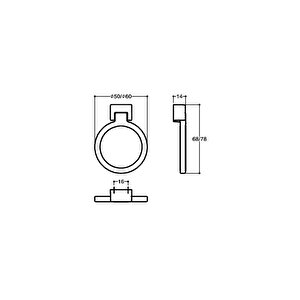 Krom Renkli 50 Mm Sallantılı Kulp - Ssy4624 0050 Cr-cr