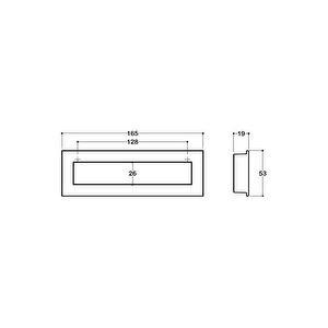 128 Mm Siyah Renkli Gömme Kulp - Ssy7475 0128 Al6