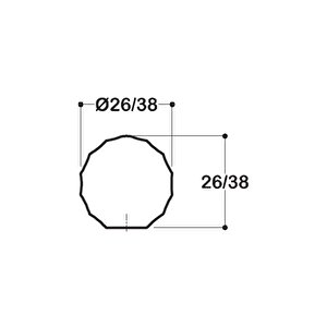 Altın Rengi 26 Mm Tek Delikli Kulp - Ssy1936 0026 Gl