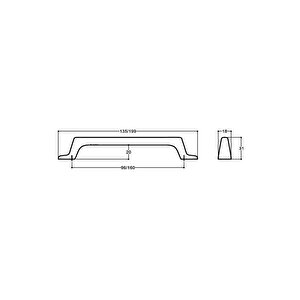 Altın Rengi 160 Mm Modern Kulp - Ssy4598 0160 Gl
