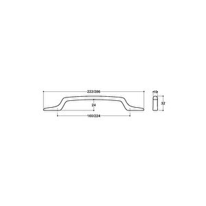 Krom Renkli 224 Mm Modern Kulp - Ssy4520 0224 Cr