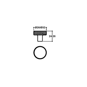 Tek Deli̇kli̇ Kulp 26 Mm - Anti̇k Renk - Ssy1980 0026 Abm