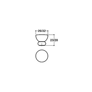 Siyah Renkli 32 Mm Tek Delikli Kulp - Ssy1958 0032 Al6