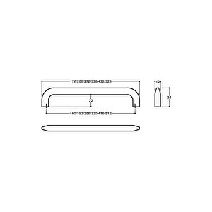 Saten Rengi 256 Mm Modern Kulp - Ssy8682 0256 Nb