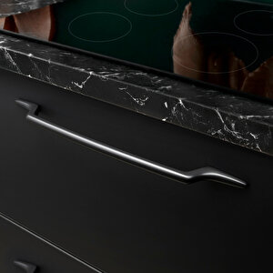 Siyah Renkli 160 Mm Modern Kulp - Ssy4520 0160 Al6