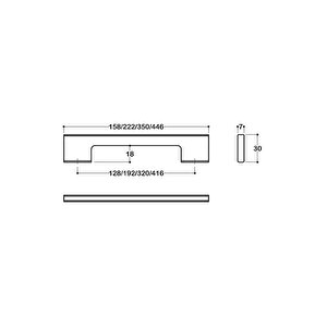 Siyah Renkli 128 Mm Modern Kulp - Ssy8574 0128 Al6