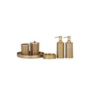Ithal Banyo Seti̇ Altin Rengi̇ ( 6 Parça ) Set Içeri̇ği̇ Içi̇n Açiklamaya Bakiniz. )