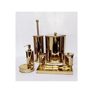 Ithal Banyo Seti̇ Altin Rengi̇ ( 6 Parça ) Set Içeri̇ği̇ Içi̇n Açiklamaya Bakiniz. )