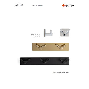 Güçlü Yapışkanlı Askılık 255 Mm Siyah - Aas2325 0255 Al6-al6