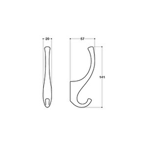 Askılık 20 Mm Nikel Saten - Aas2080 0020 Nb