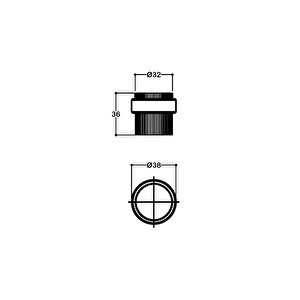 1016 Kapı Stoperi 38 Mm Antik Yapışkanlı/Vidalı