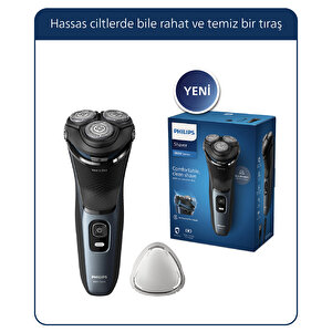 3000 Serisi Tıraş Makinesi S3144/00 Sinekkaydı Tıraş, Islak ve Kuru Kullanım, Hassas Düzeltici